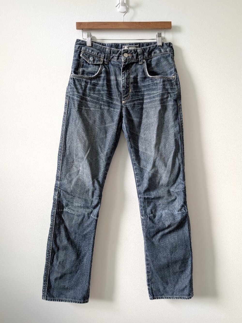 H&M Bragg Fit Distressed Straight Leg Jeans | Size 28x29